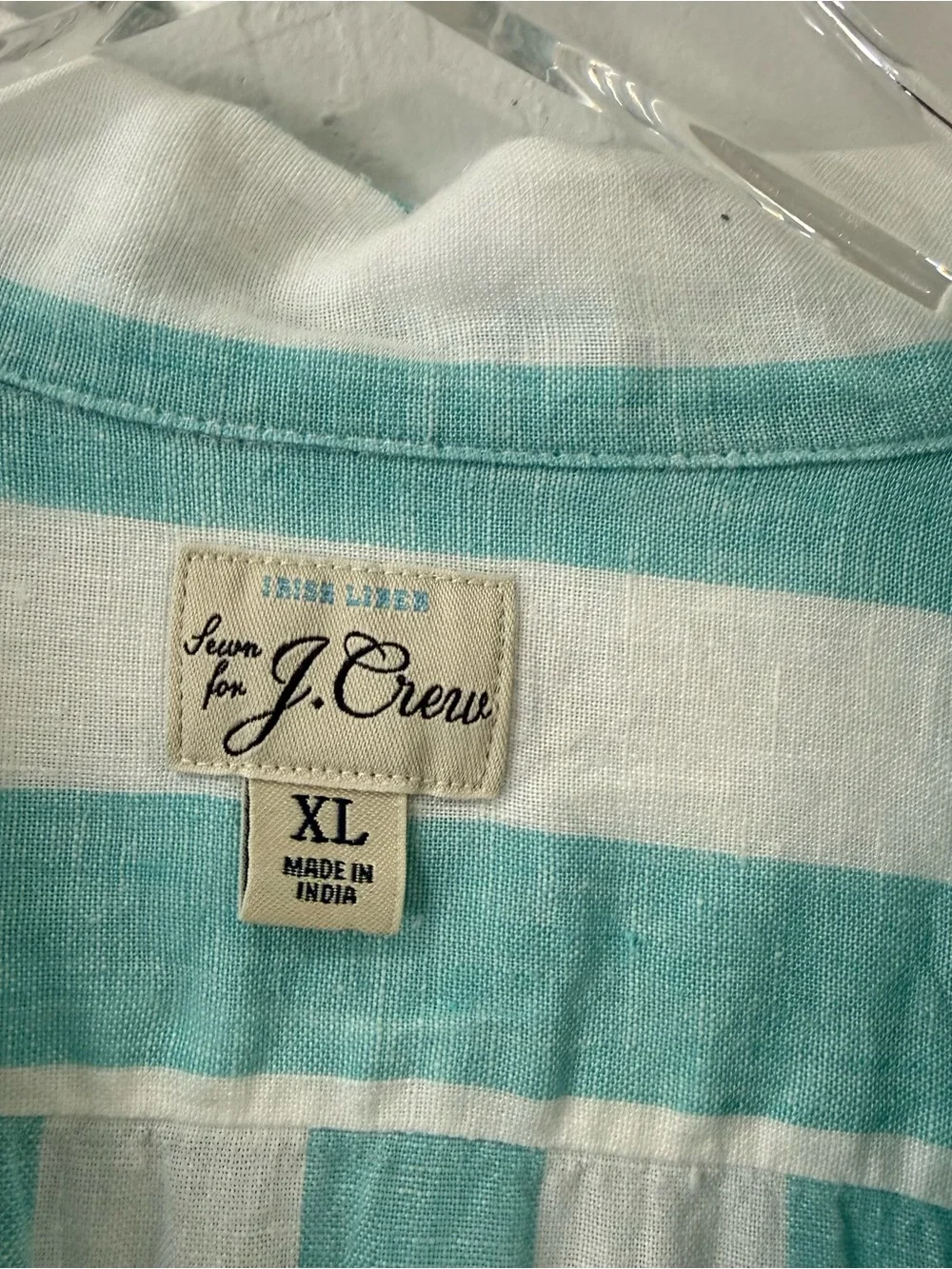 J. Crew Short Sleeve Camp Collar 100% Irish Linen Size XL